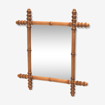 Miroir bambou 1930 - 41x47cm