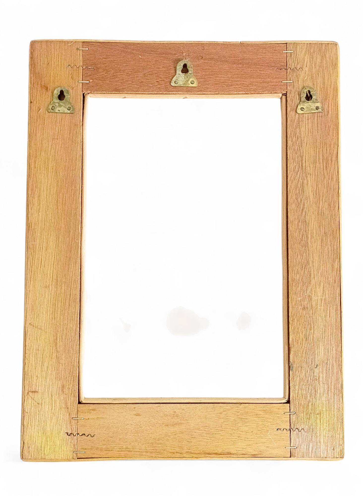 French Riviera Rattan Mirror in the Style of Vivai del Sud, France, 1960s