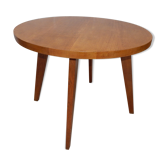 Table à manger ronde à pied compas vintage design années 50