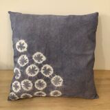 Coussin Tie and Dye bleu