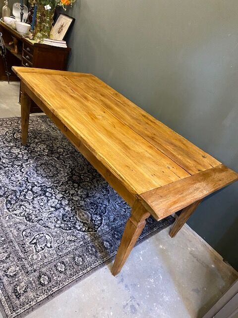 Old wooden table with drawer