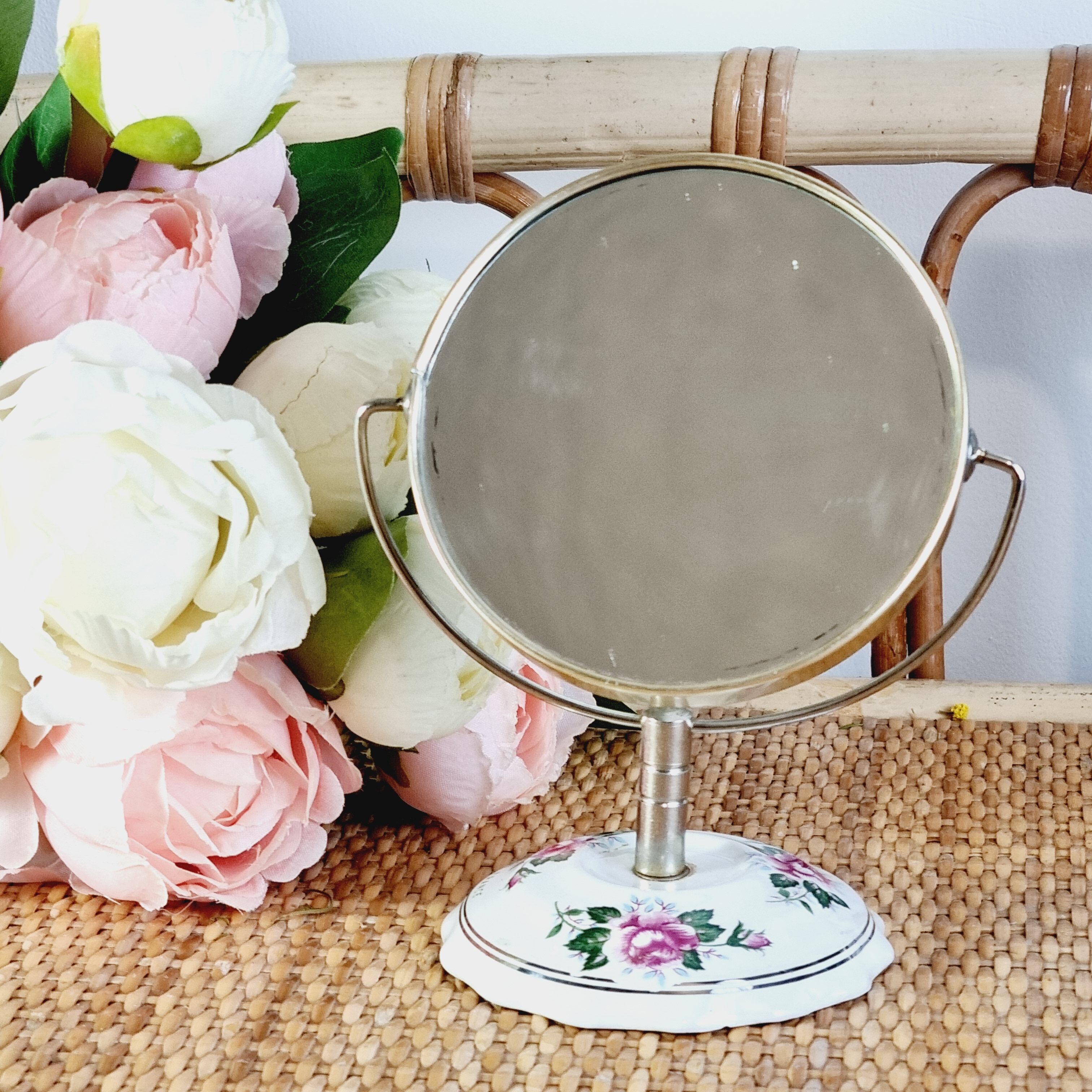 Small mirror psyche bi-face shepherdess of France