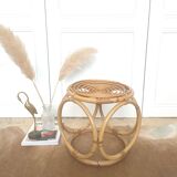Low rattan stool 60s