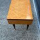 Vintage side table – 1950s/60s – burl wood & splayed legs