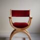 Henning Kjærnulf, Oak and velvet armchair, Model "Kurul", Mid-century, 1960s