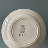 Set of 6 vintage plates in St Amand earthenware, made in France