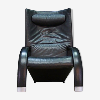 Fauteuil cuir vintage rétro