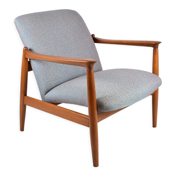 Fauteuil vintage entièrement restauré designer E.Homa, années 60, Europe de l’Est, multicolore, résistant à l’eau