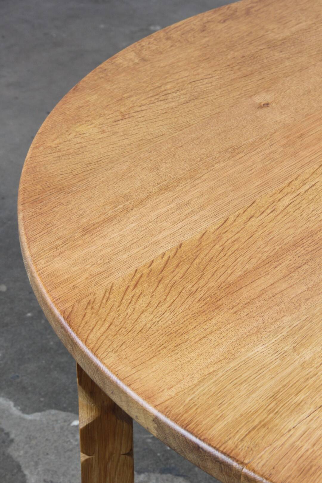 Vintage Danish Modern Oak Round Table, H. Kjærnulf style, 1960s