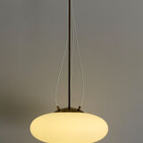 Italian glass and brass pendant lamp, 1950s