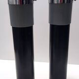 Postmodern Chrome-Plated and Varnished Metal Ashtray Stand by Stilnovo, Italy