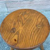 Rustic stool 1940 brutalist wooden