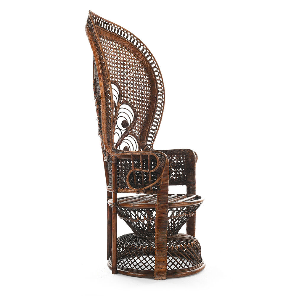 Peacock "emmanuelle" wicker armchair