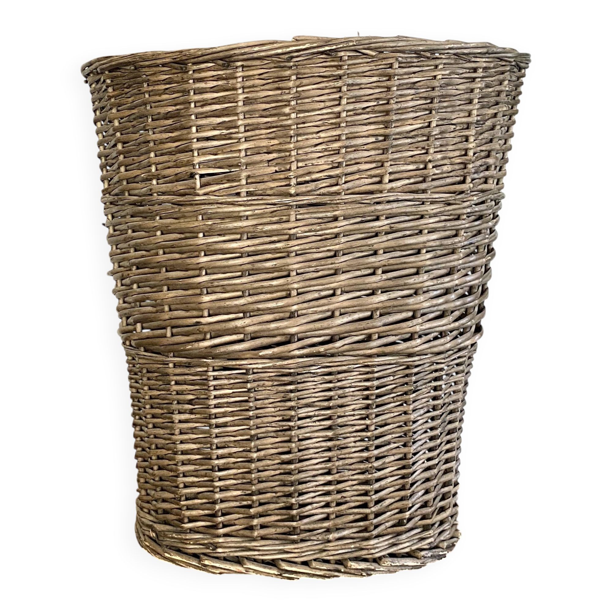 XXL 57cm grey wicker basket