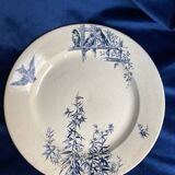 Plat Gien en terre de fer modèle Chardonnerets