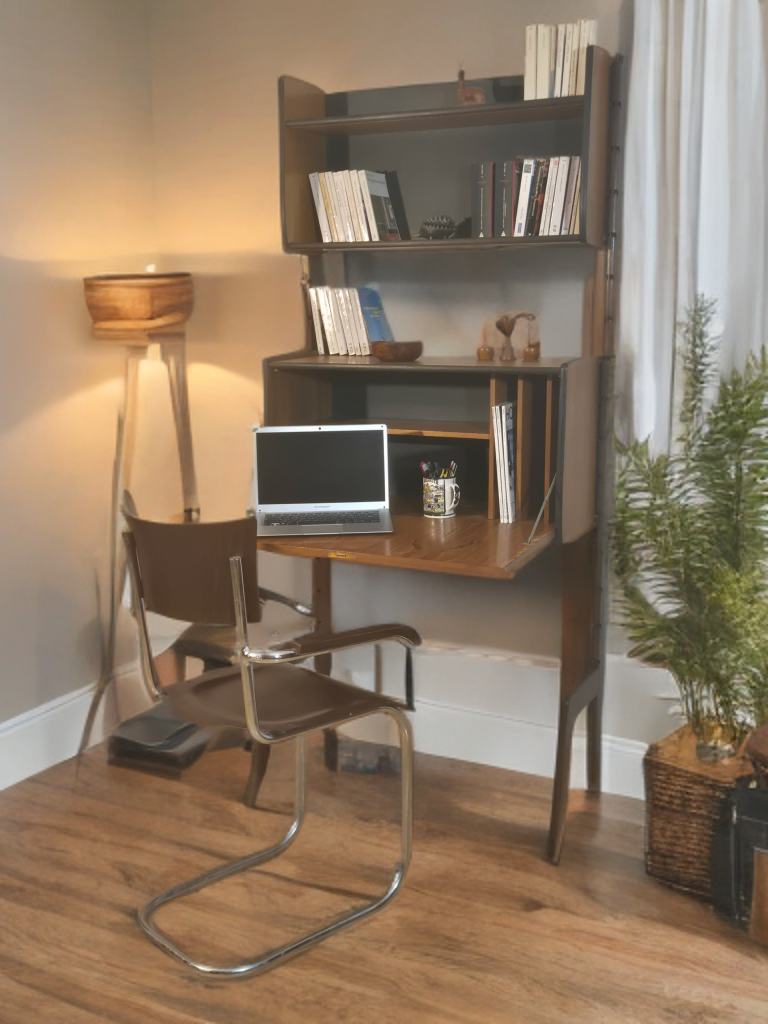 Teak secretary desk Ergo, Vintage Scandinavian 1960s