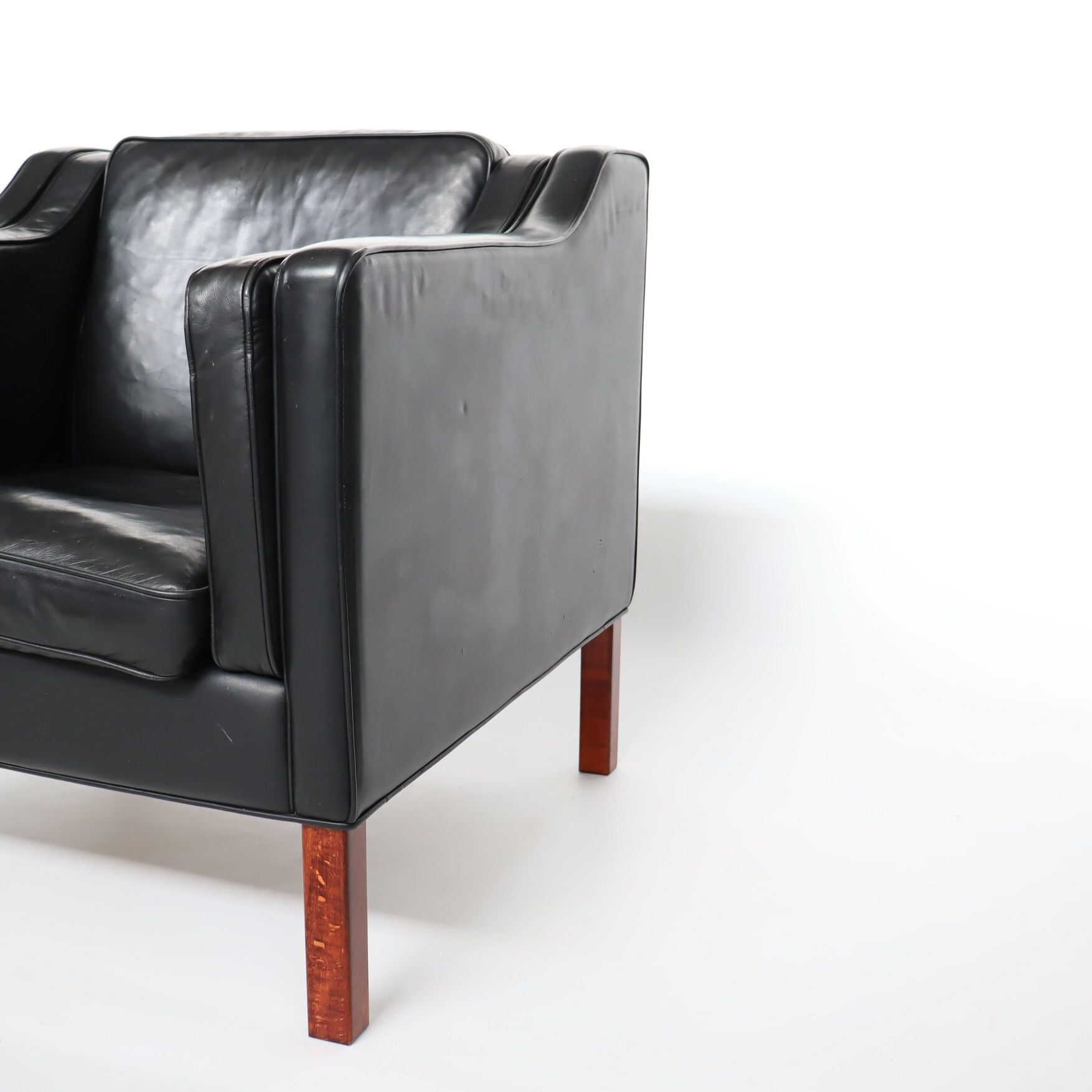 70s leather armchair