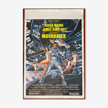 Affiche cinéma originale "Moonraker" James Bond, Roger Moore 36x54cm 1979