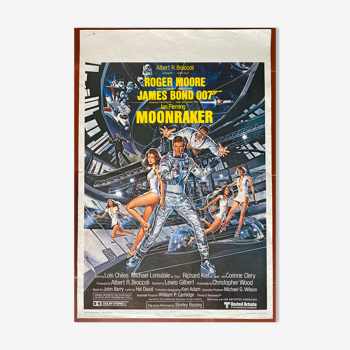 Original movie poster "Moonraker" James Bond, Roger Moore 36x54cm 1979