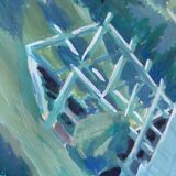 Signed cardboard painting