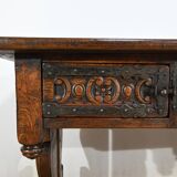 Oak Desk Table, Neo-Gothic style – Early 20th century