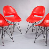 Set of four chairs with base