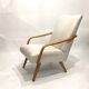 Fauteuil des années 60 blanc crème