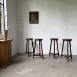 Oak bistro stools 1950