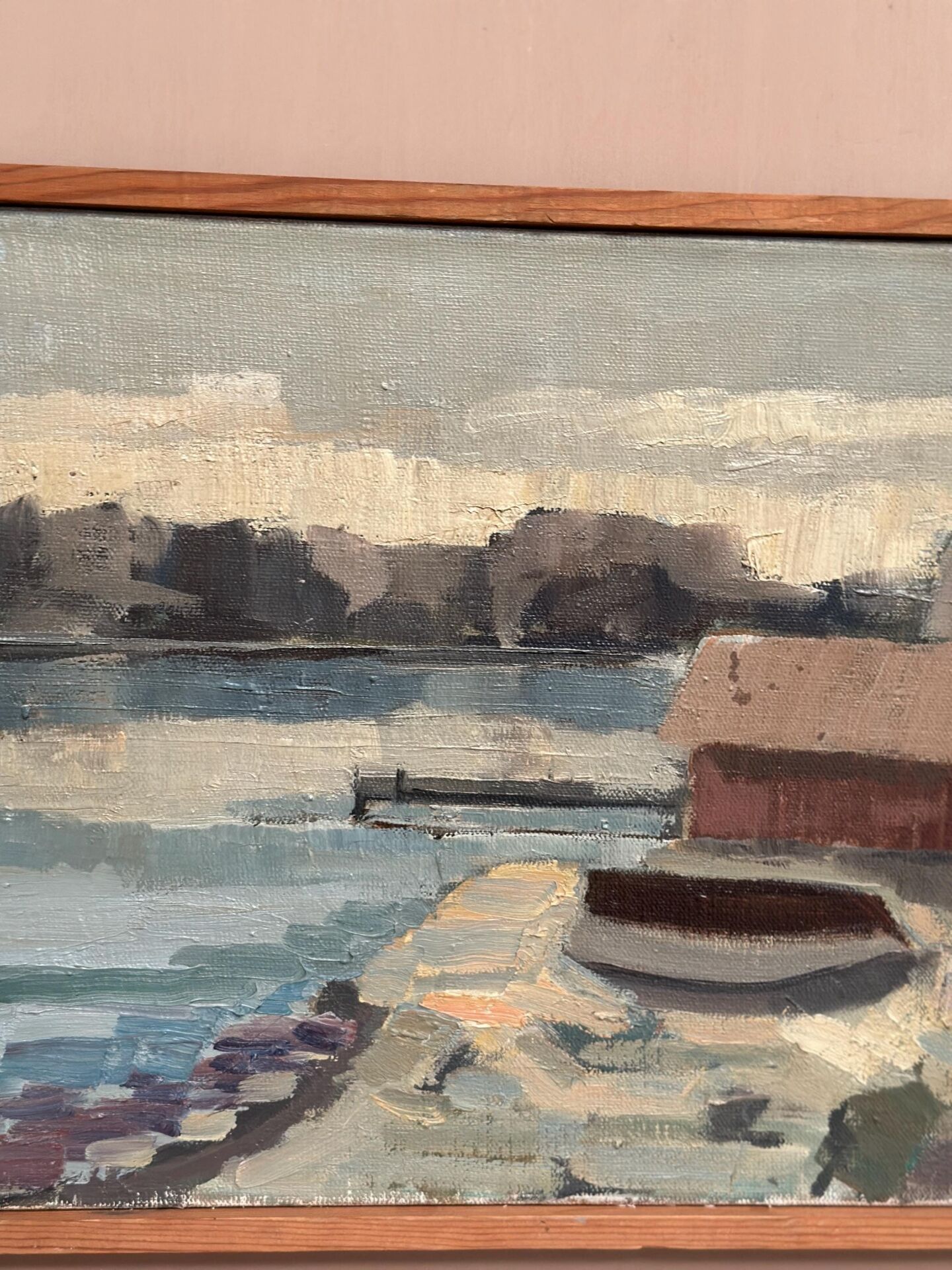 Original Swedish Oil On Canvas – “Seascape” By Gustaf Olsson – Signed – Vintage & Framed – 50 × 30 Cm (19.7" × 11.8")