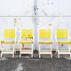 Reguitti folding garden table in wood with chairs, 1970s, set of 5