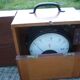 Old instrument box kV 0-25 / R33 porcelain-insulators