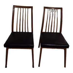 Chaises design bois et - simili cuir