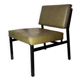 Vintage khaki armchair – 1970s