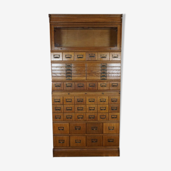 Unique antique apothecary cabinet in oak early 1900