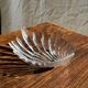 Large stylised shell bowl in vintage glass D22