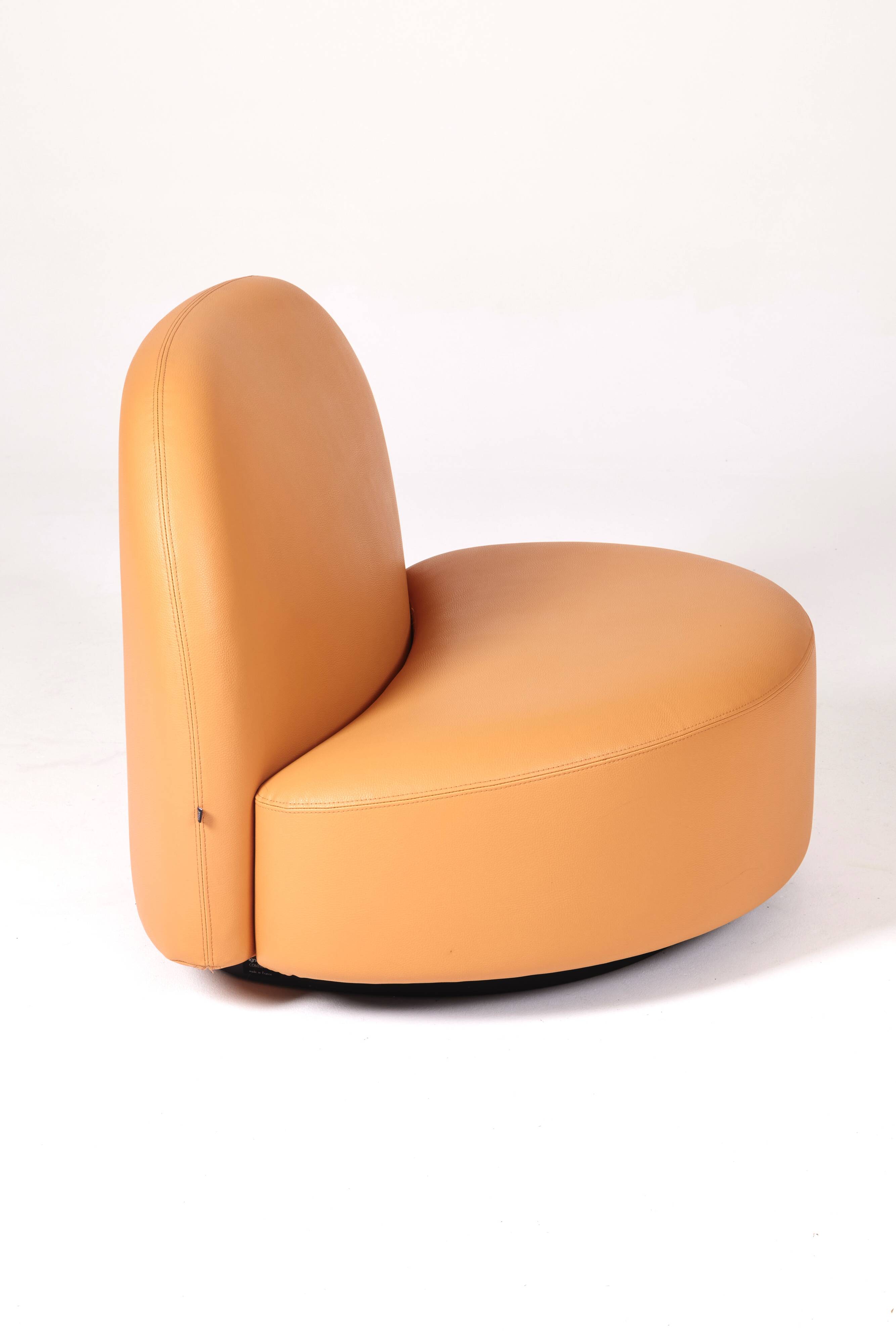 Fauteuil en cuir Elysée par Pierre Paulin édition Ligne Roset