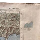 Map of South East France on paper