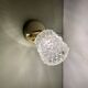 Vintage molded glass globe wall light