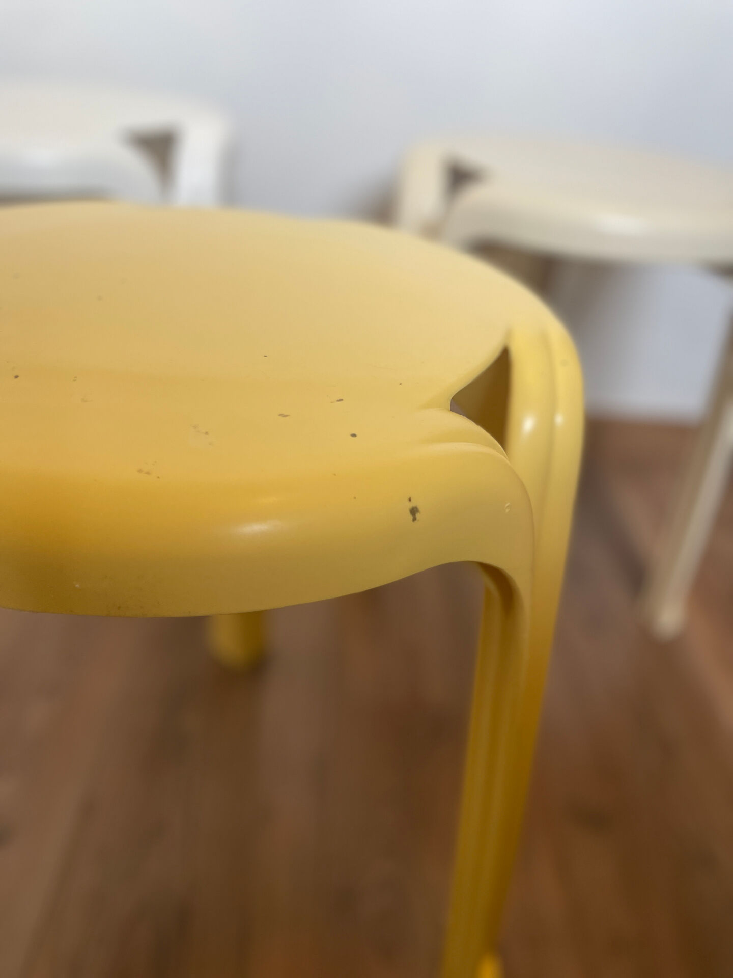 Set of 3 Henry Massonnet stools for Stamp – France, 1970s