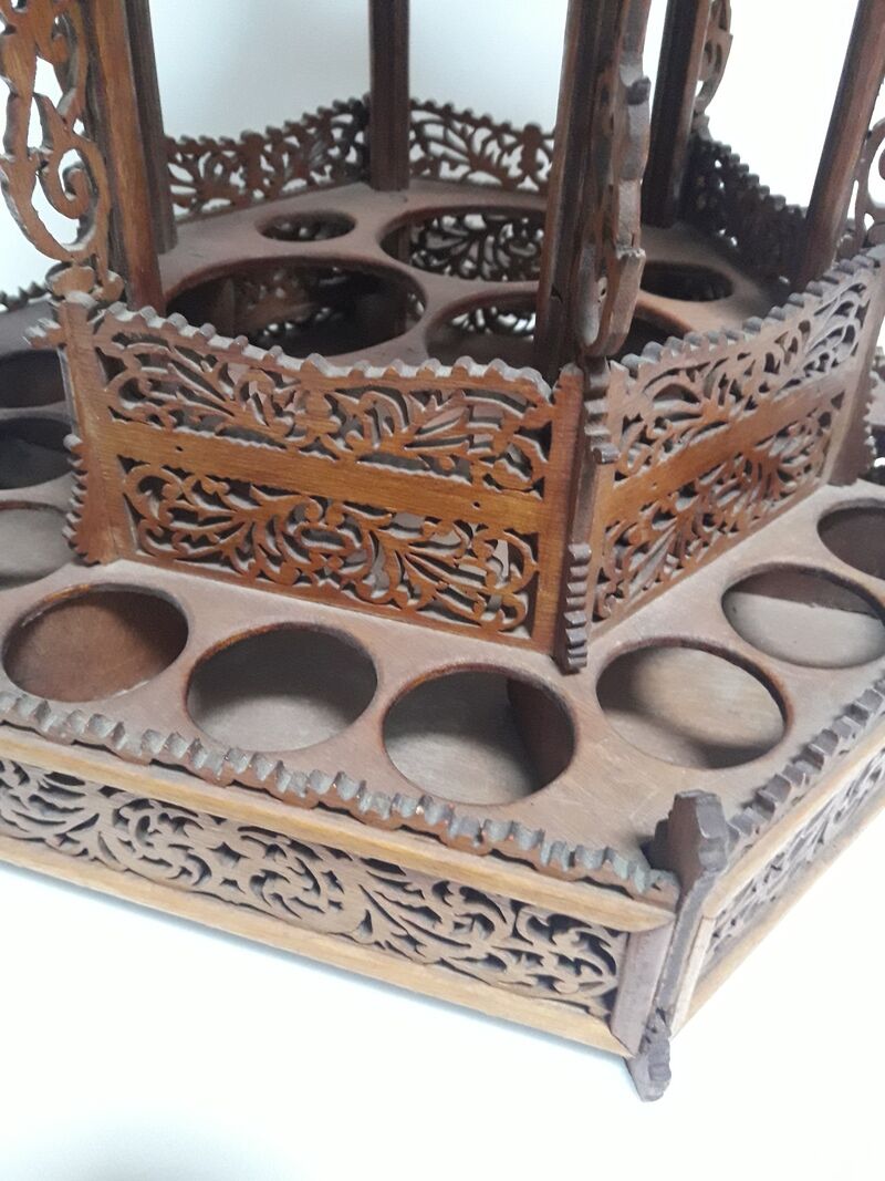 Liquor cellar bandstand wooden cut early XX °