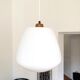 Scandinavian suspension vintage 1960 teak and opaline