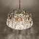 Large Austrian Palazzo Ice Glass Chandelier by J.T. Kalmar