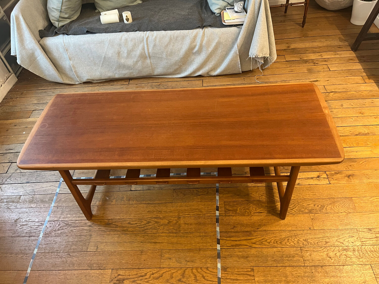 Scandinavian coffee table in teak