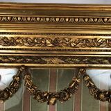 Louis XVI style showcase in wood and gilded stucco, circa 1900