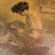 Oil on canvas Young girl reading