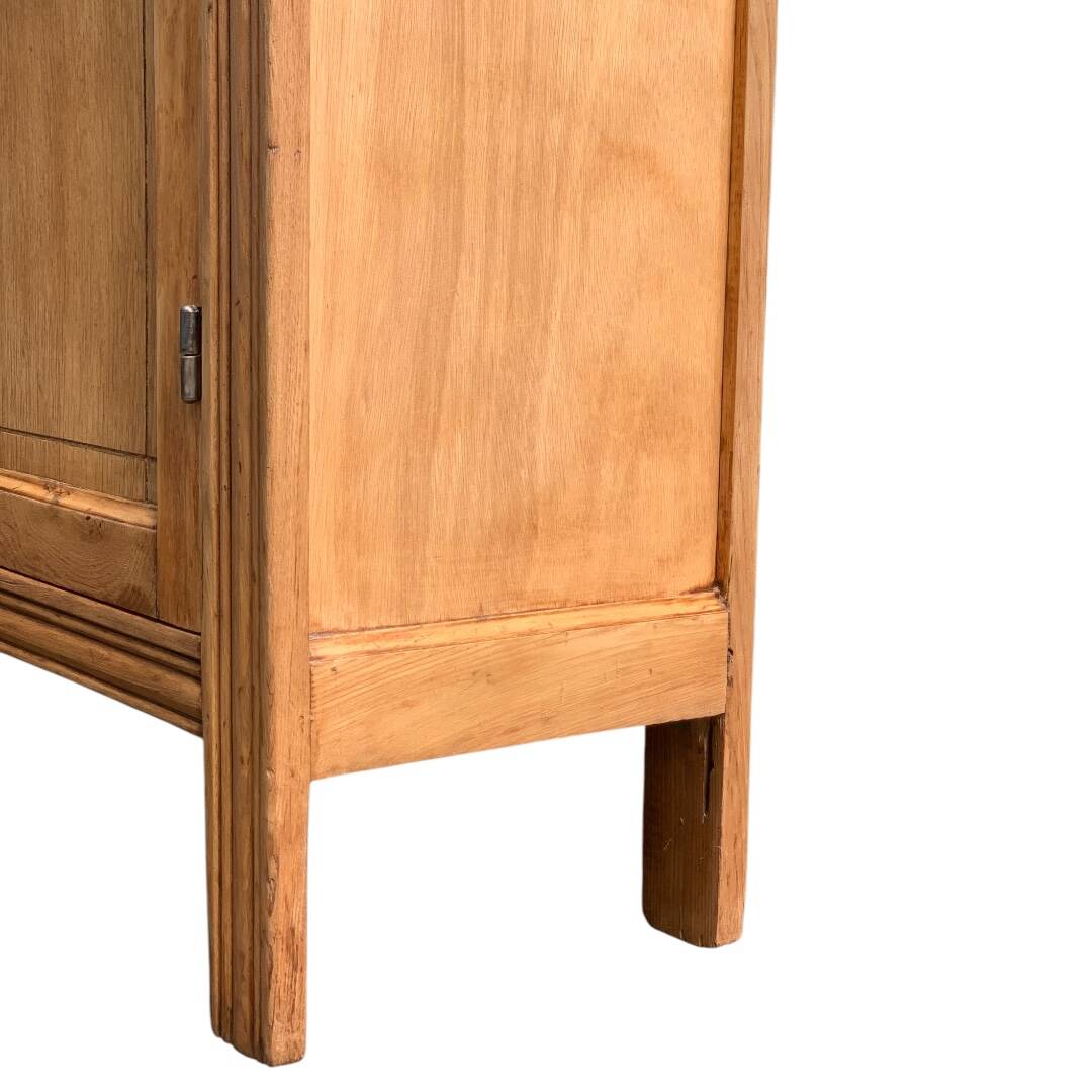 Parisian glass cabinet art deco raw wood