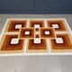 Vintage modernist rug, made in Belgium, 1970s
