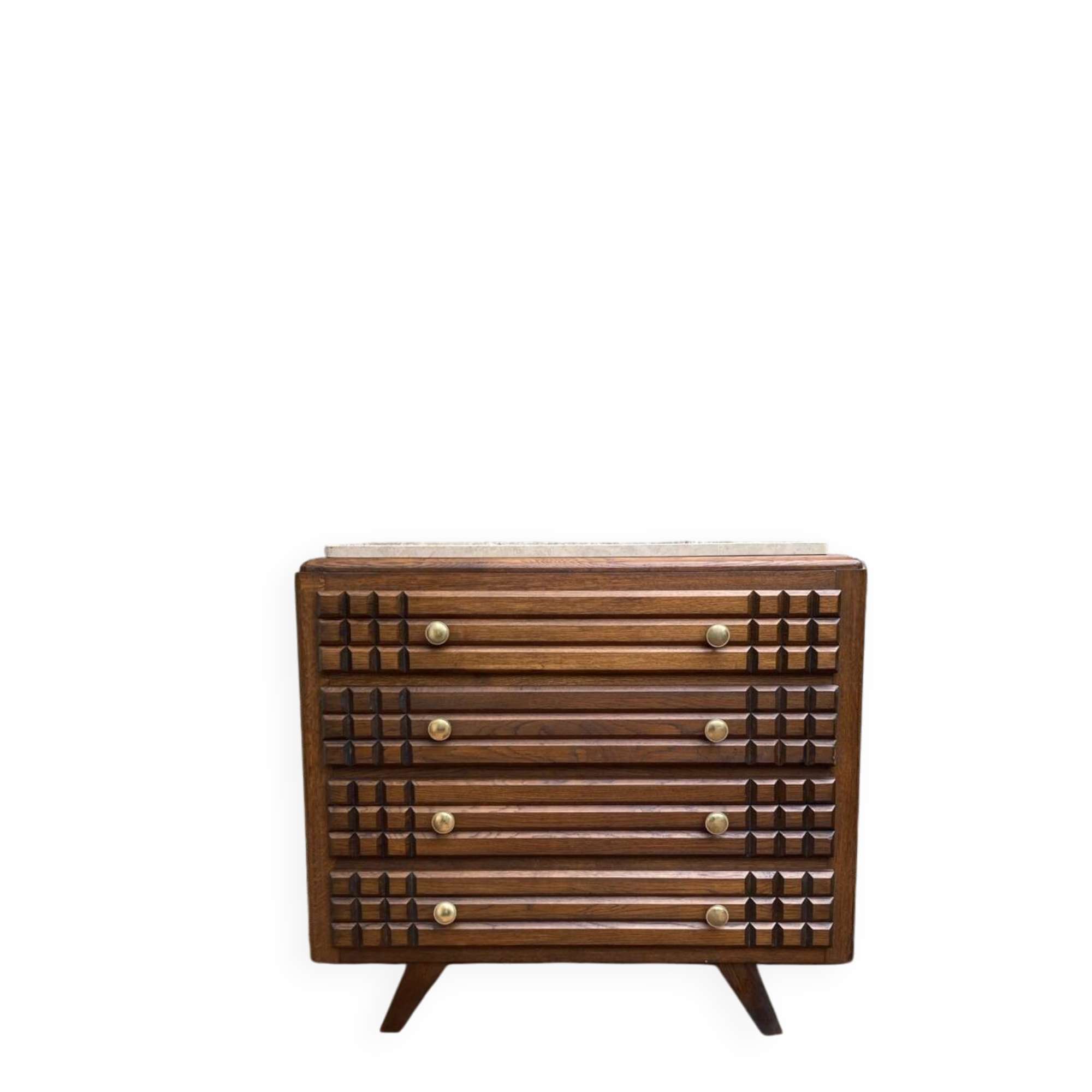 Vintage chest of drawers with splayed legs