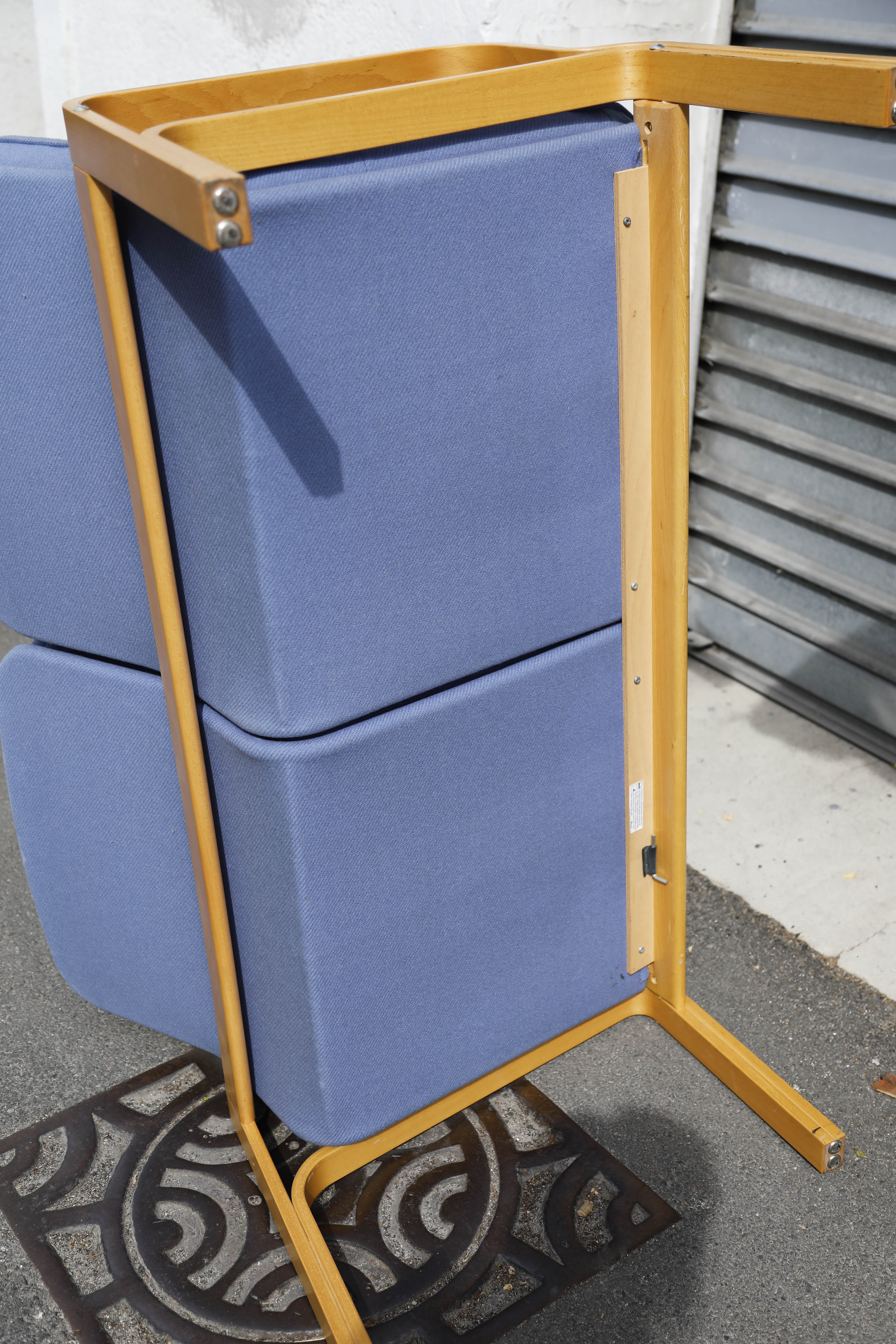 Sofa 2 places wool blue