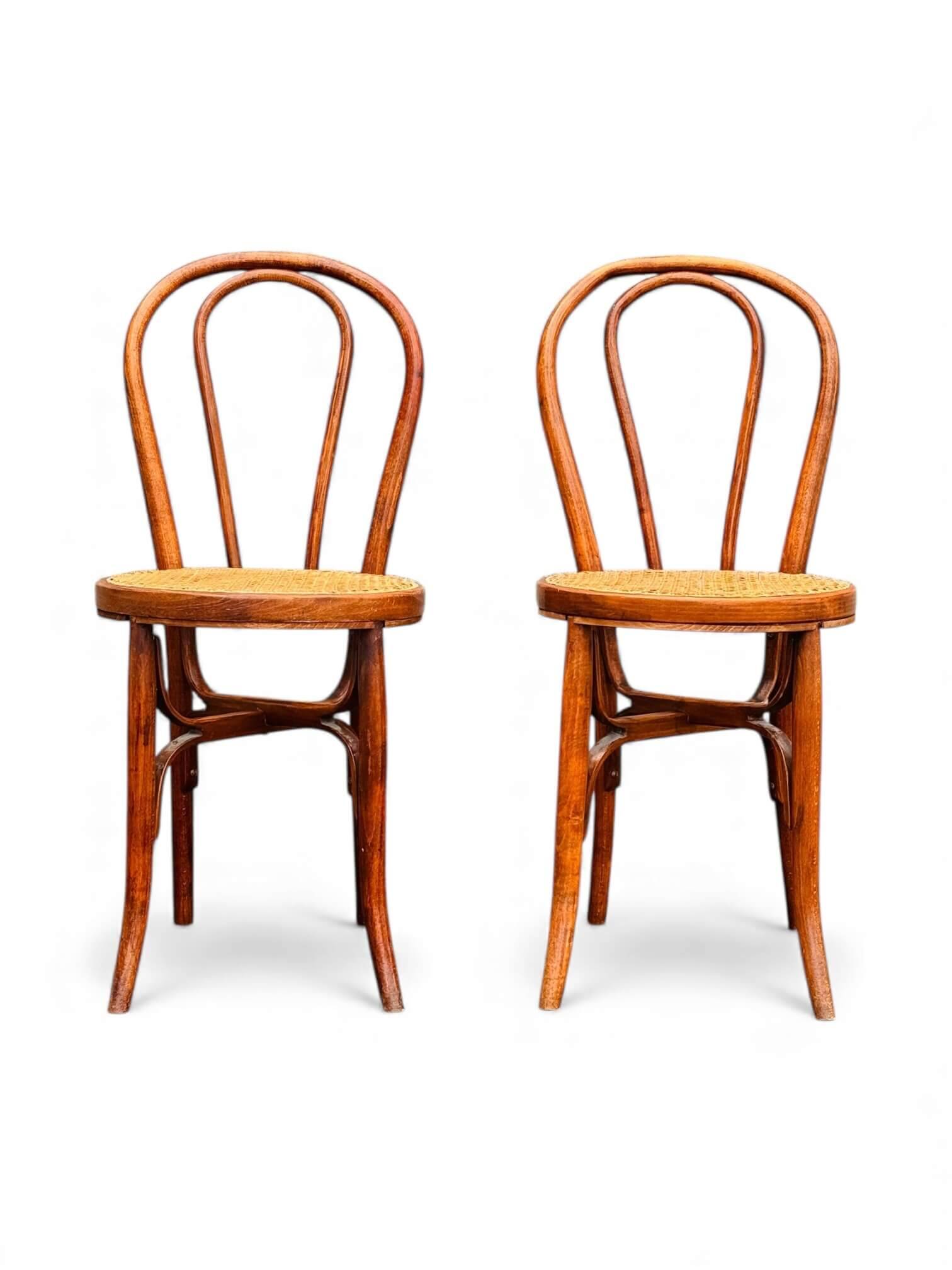 2 bentwood bistro chairs, circa 1900, by Cambier Frères